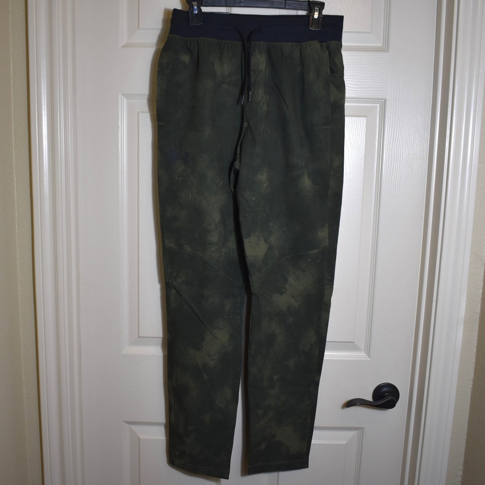 Under Armour Men's Elite Tapered Print Pants Men's Medium Green Camo 1378951-390 - Picture 2 of 8